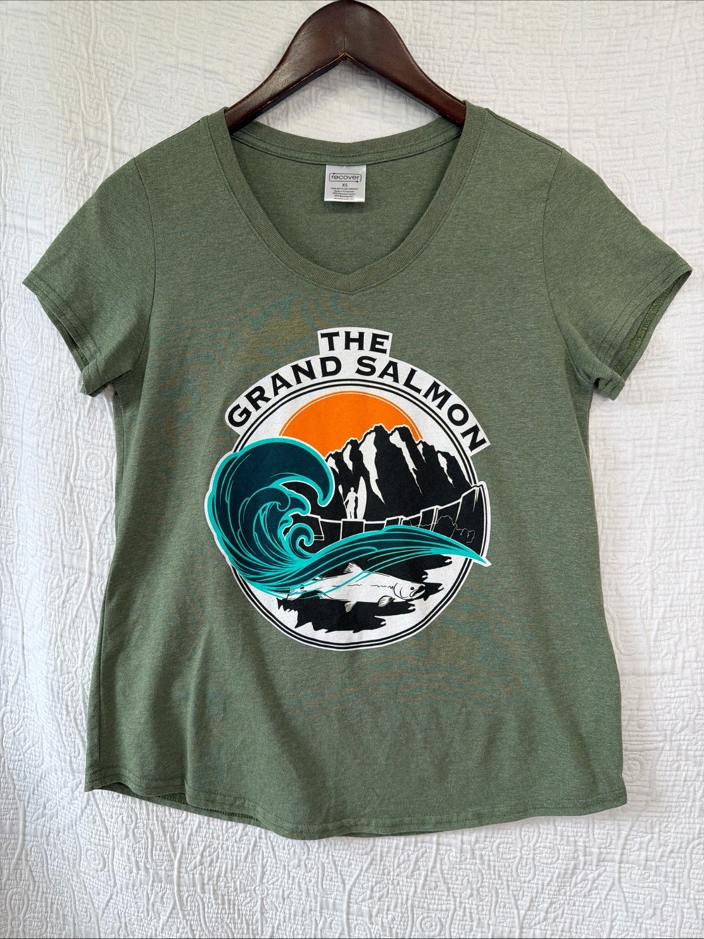 The Grand Salmon NRS T Shirt Womens XS Recover Eco Friendly Limited Edition Top